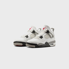 Jordan GS Air Jordan 4 Retro - Summit White / Fire Red / Tech Grey / B | Kith Summit White / Fire Red / Tech Grey / Black