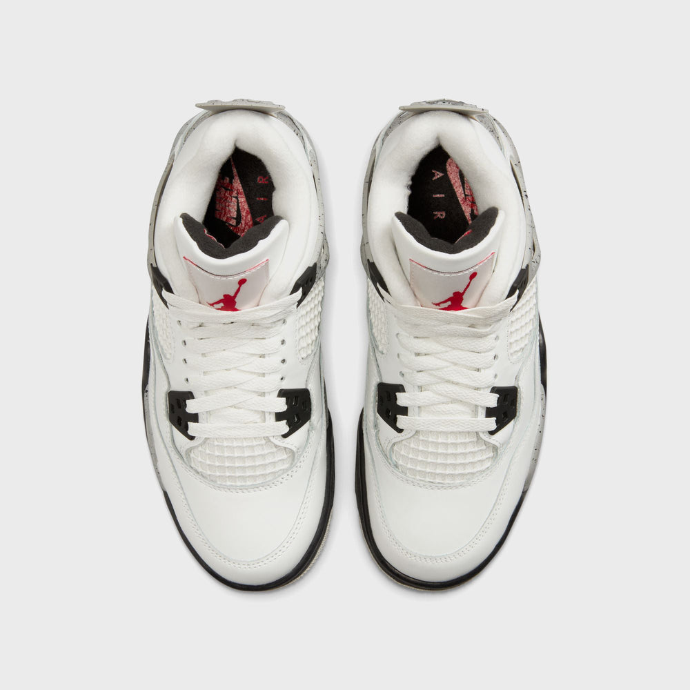 Jordan GS Air Jordan 4 Retro - Summit White / Fire Red / Tech Grey / B | Kith Summit White / Fire Red / Tech Grey / Black