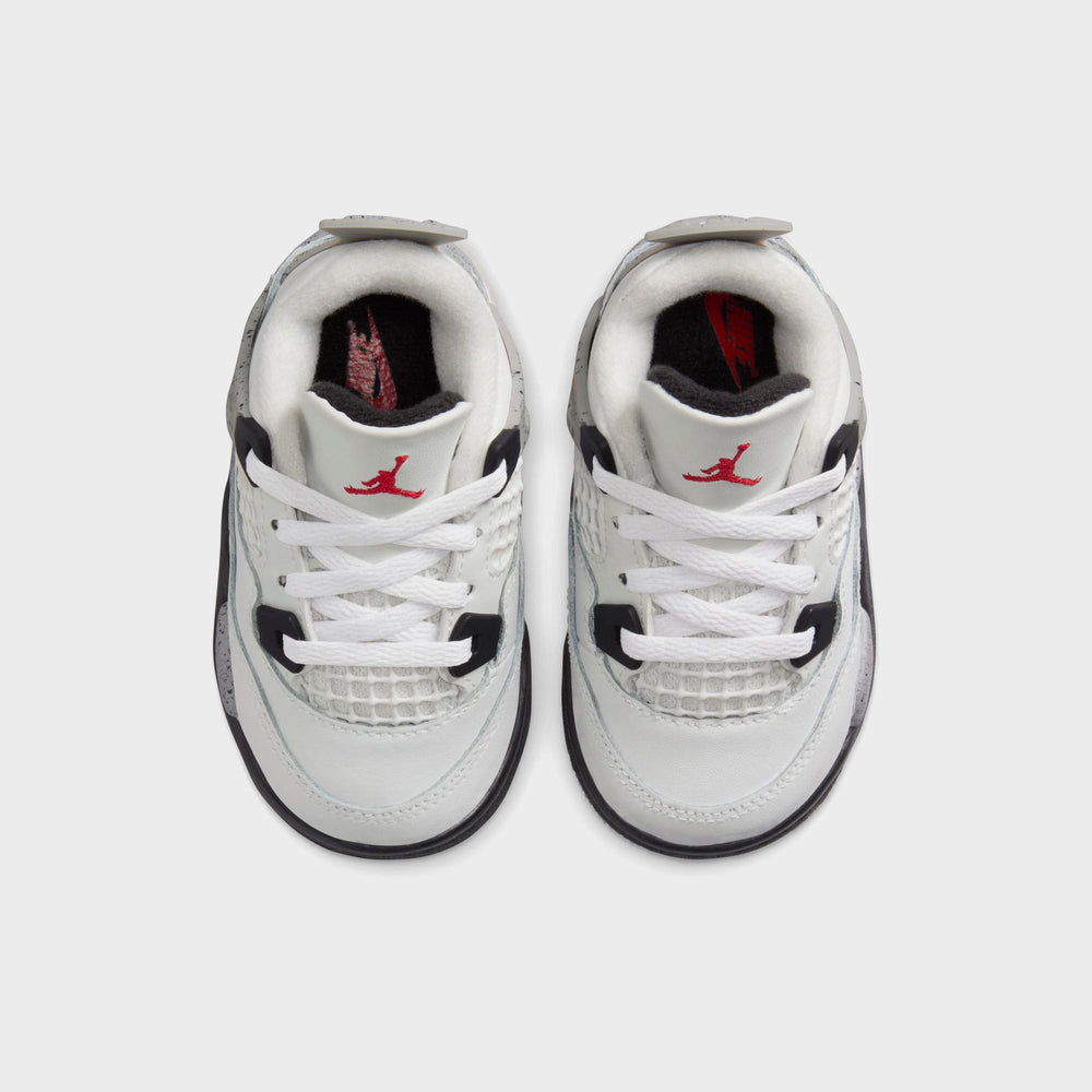 Nike TD Air Jordan 4 Retro - Summit White / Fire Red / Tech Grey / Bla | Kith Summit White / Fire Red / Tech Grey / Black