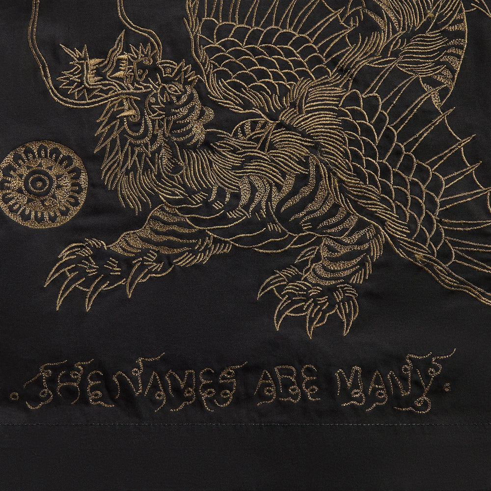 Maharishi 6093 Muay Thai Tiger Dragon Trackshorts - Black | Kith Black