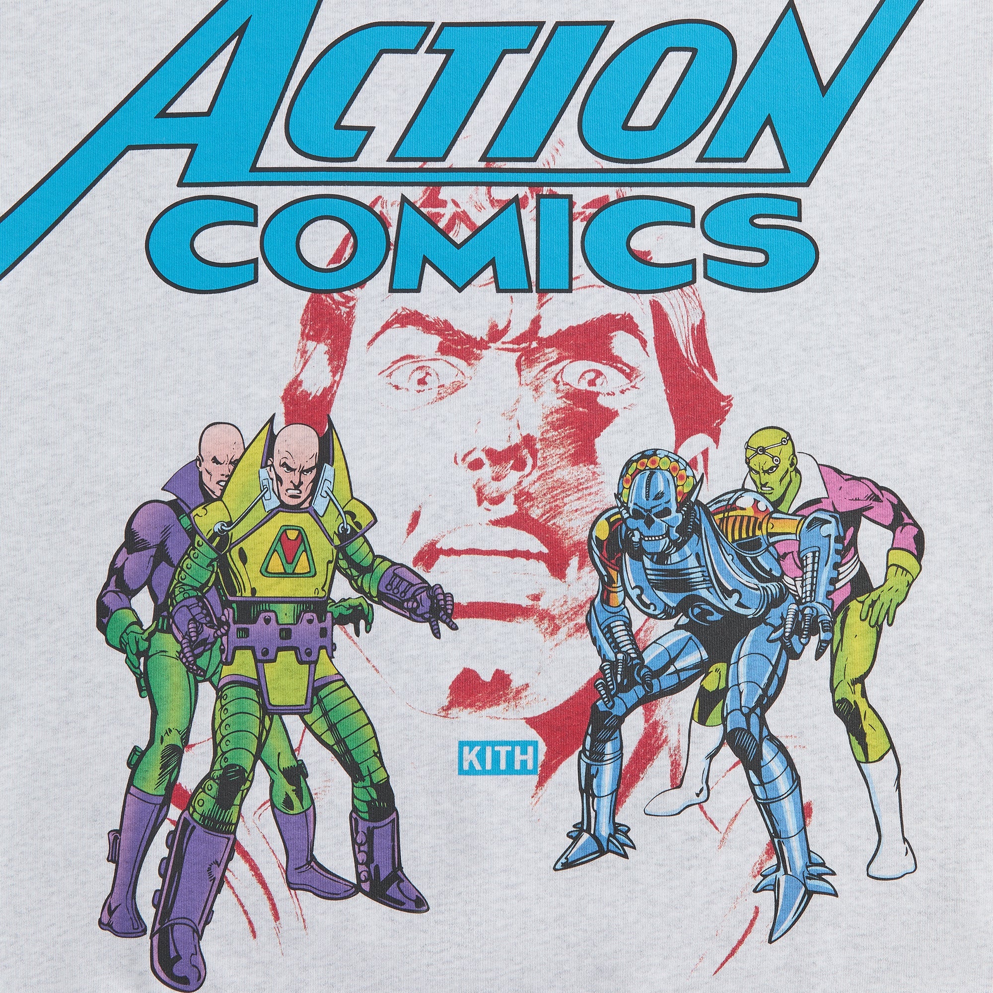 Superman | Kith Action Comics Nelson Crewneck - Light Heather Grey | Kith Light Heather Grey