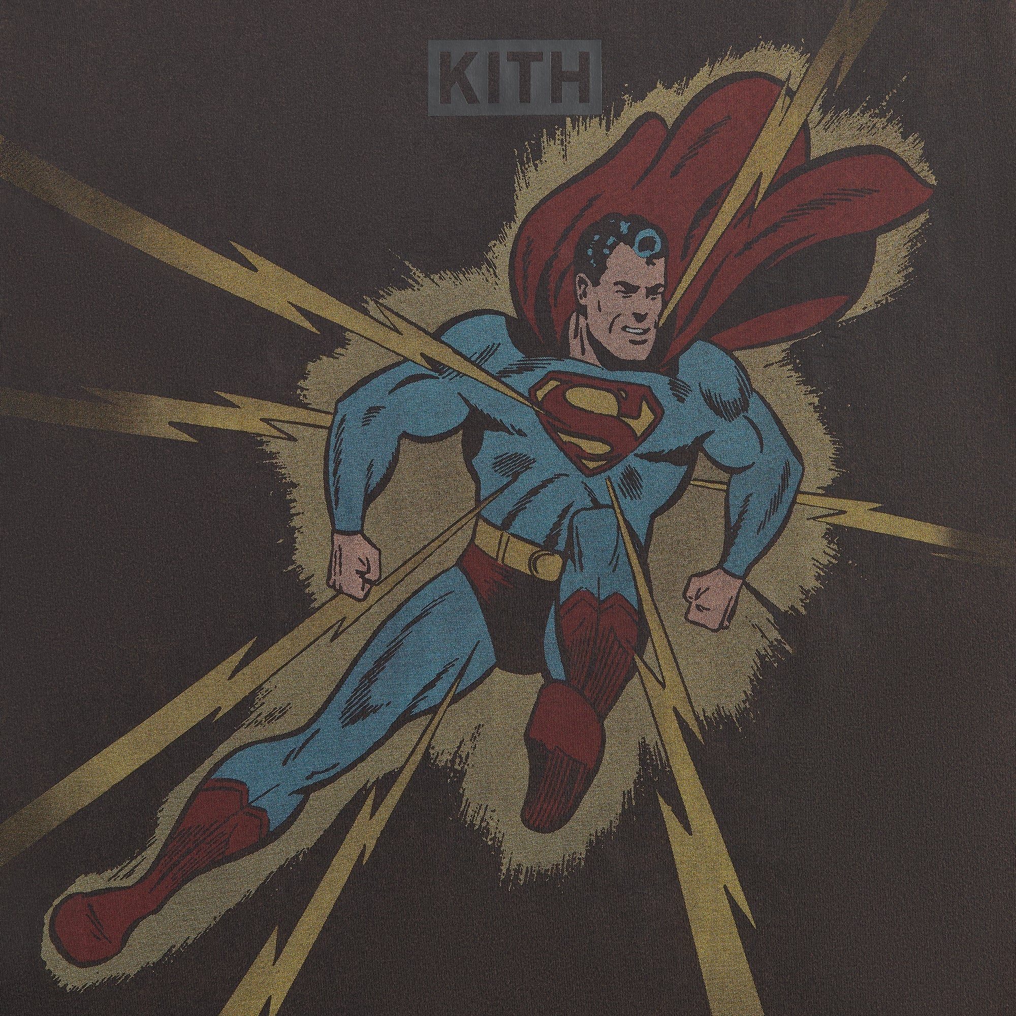 Superman | Kith Lightning Bolt Tee - Black | Kith Black