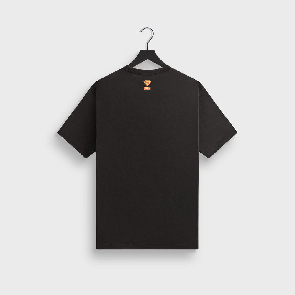 Superman | Kith (2025 Movie) Lightning Vintage Tee - Black | Kith Black