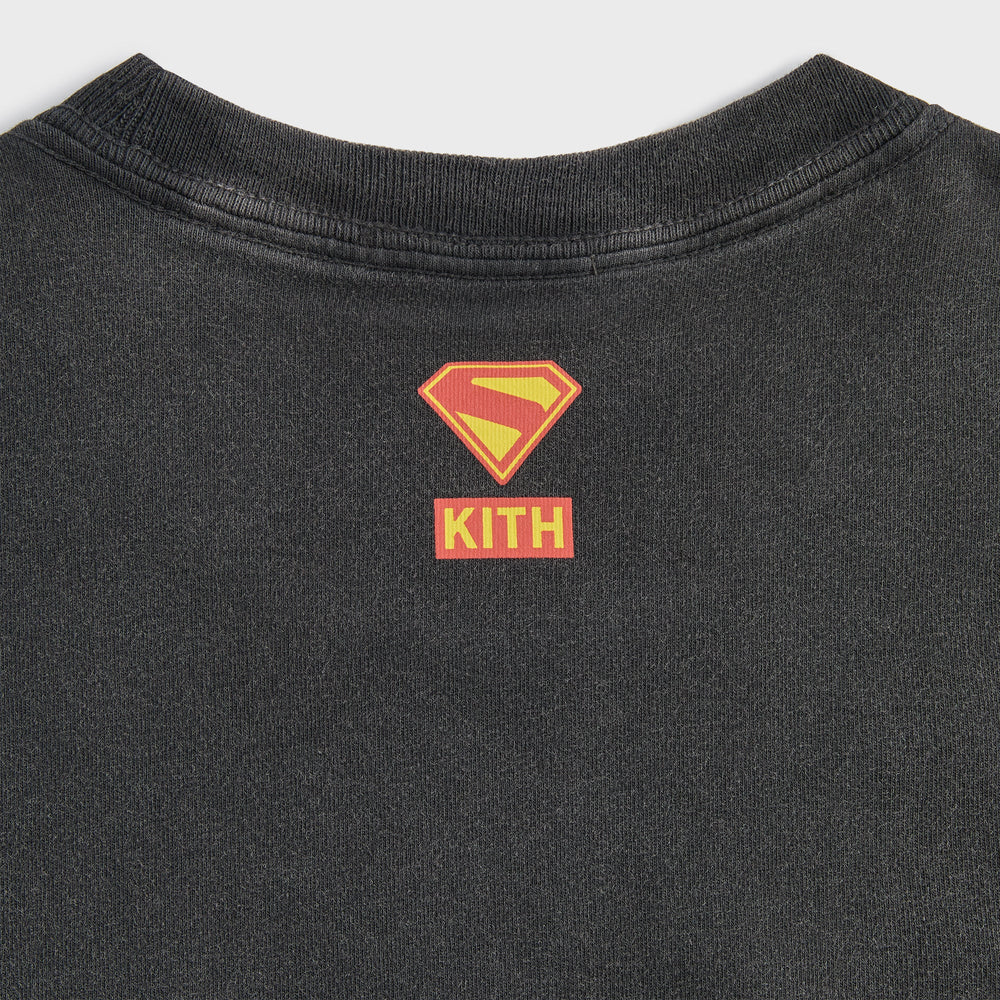 Superman | Kith (2025 Movie) Lightning Vintage Tee - Black | Kith Black