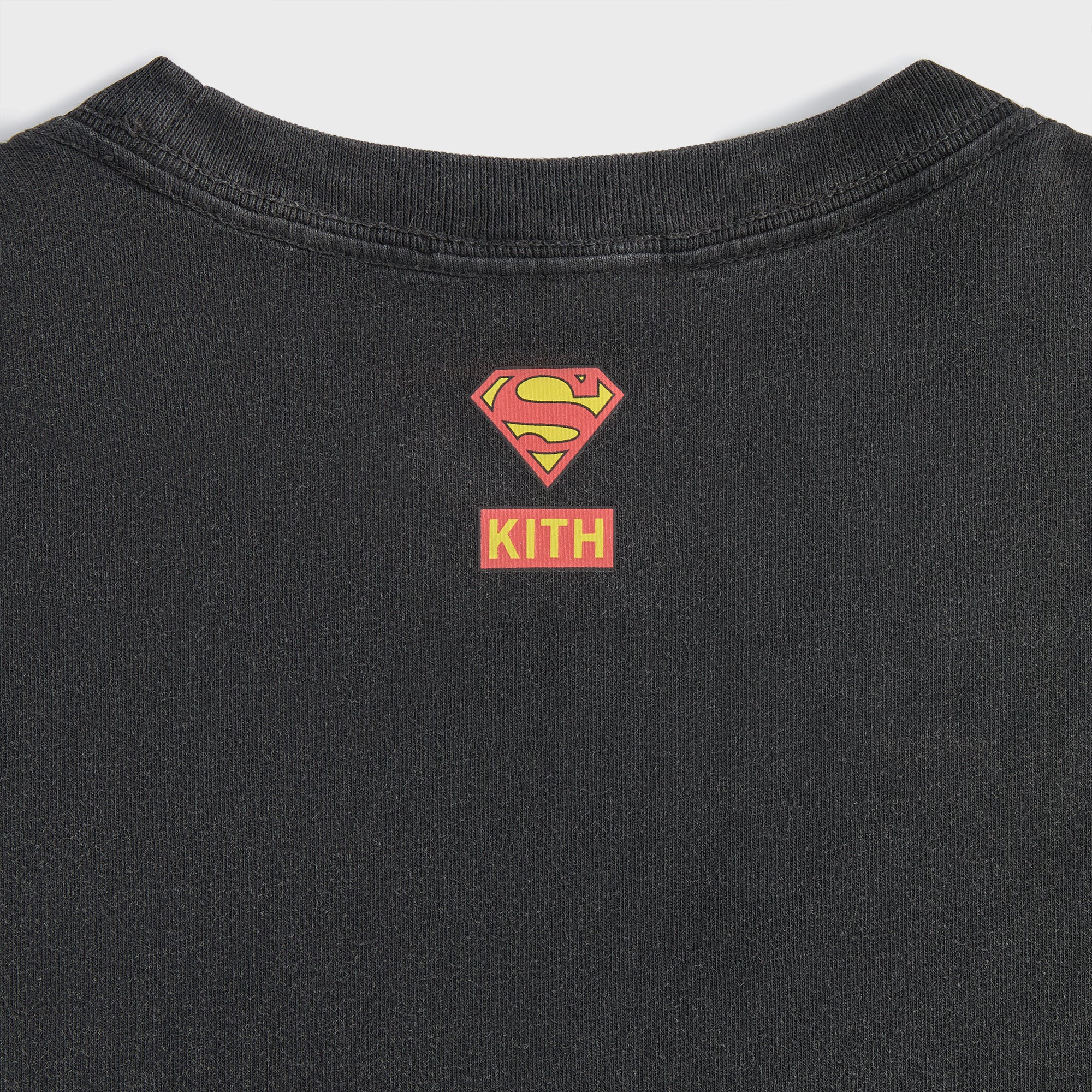 Superman | Kith Man of Steel Vintage Tee - Black | Kith Black