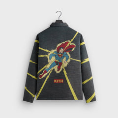 Superman | Kith Lightning Tapestry Jacket - Black | Kith Black