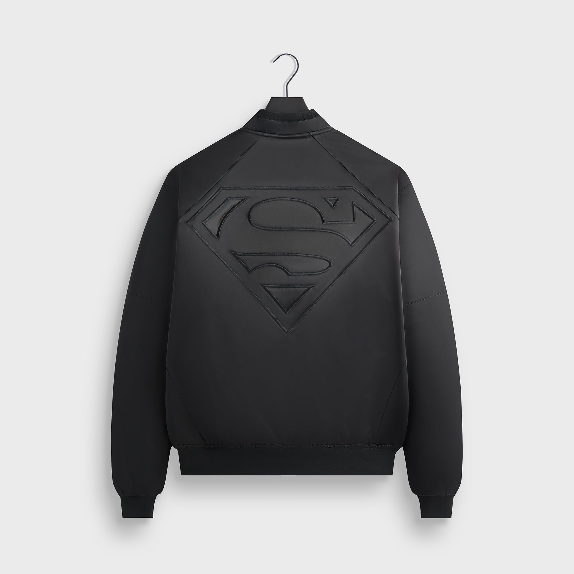 Superman | Kith Satin Bomber Jacket - Black | Kith Black