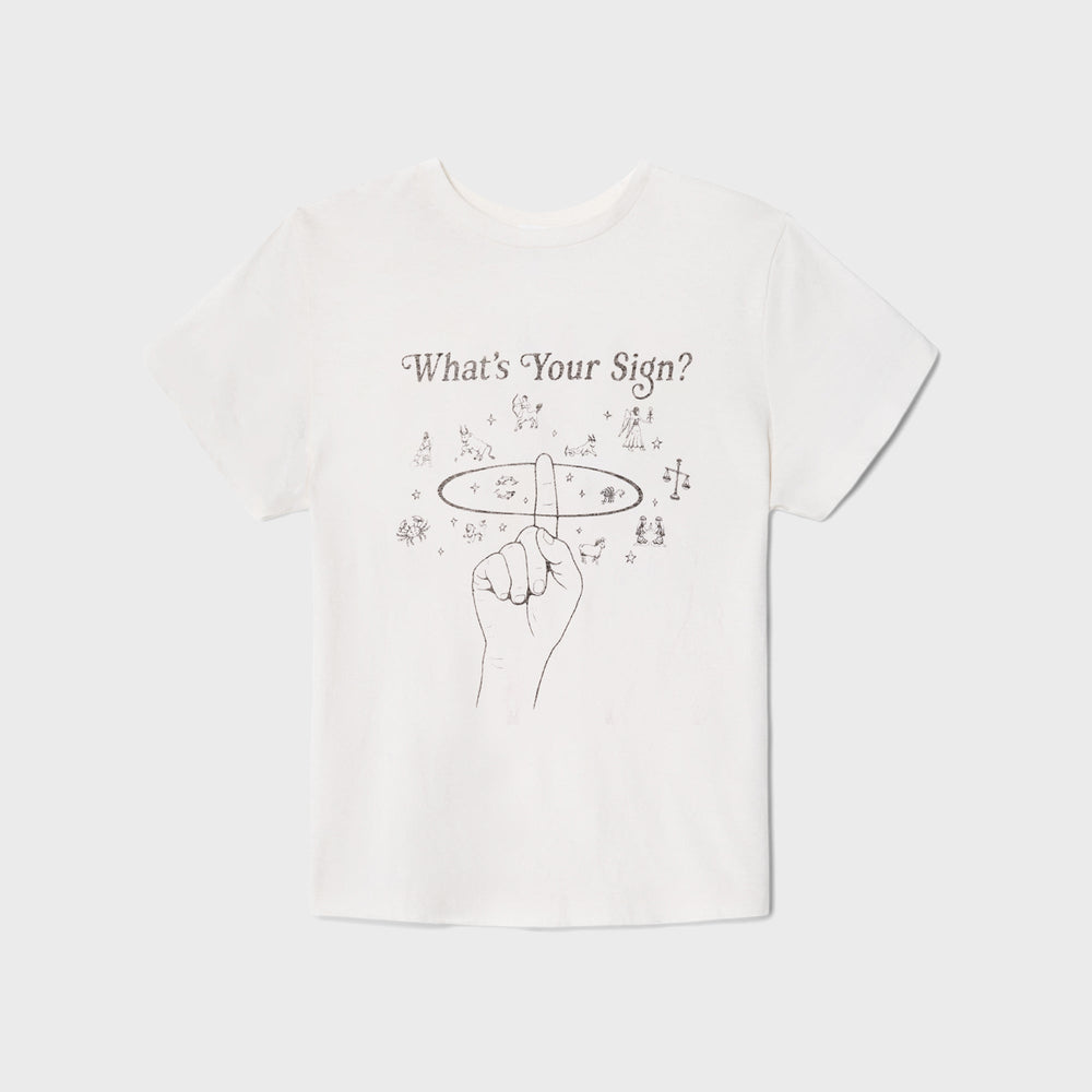 ReDone Classic Tee Whats Your Sign - Vintage White | Kith Vintage White