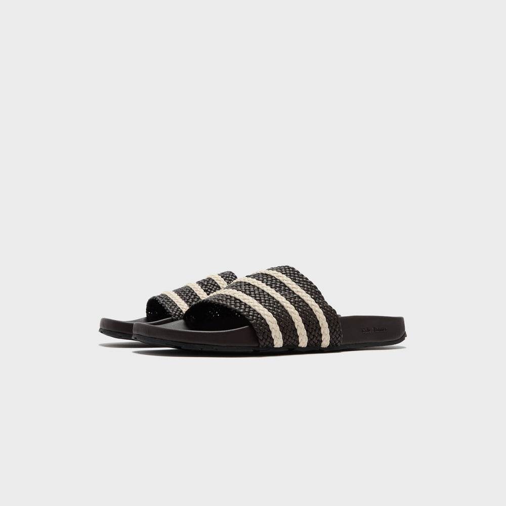 adidas x Wales Bonner Adilette - Brown / Wonder White | Kith Brown / Wonder White