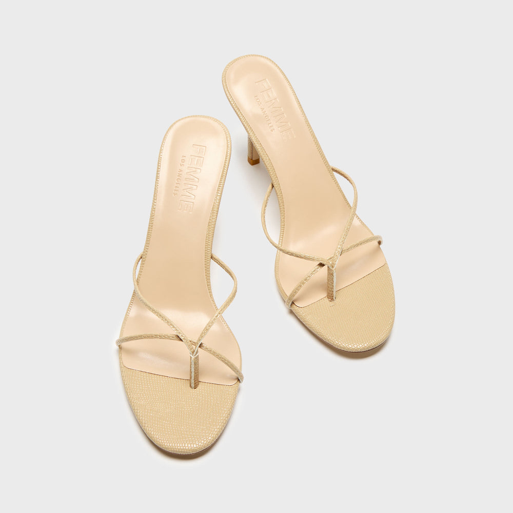 Femme LA Sicilian Slipper - Latte Lizard | Kith Latte Lizard