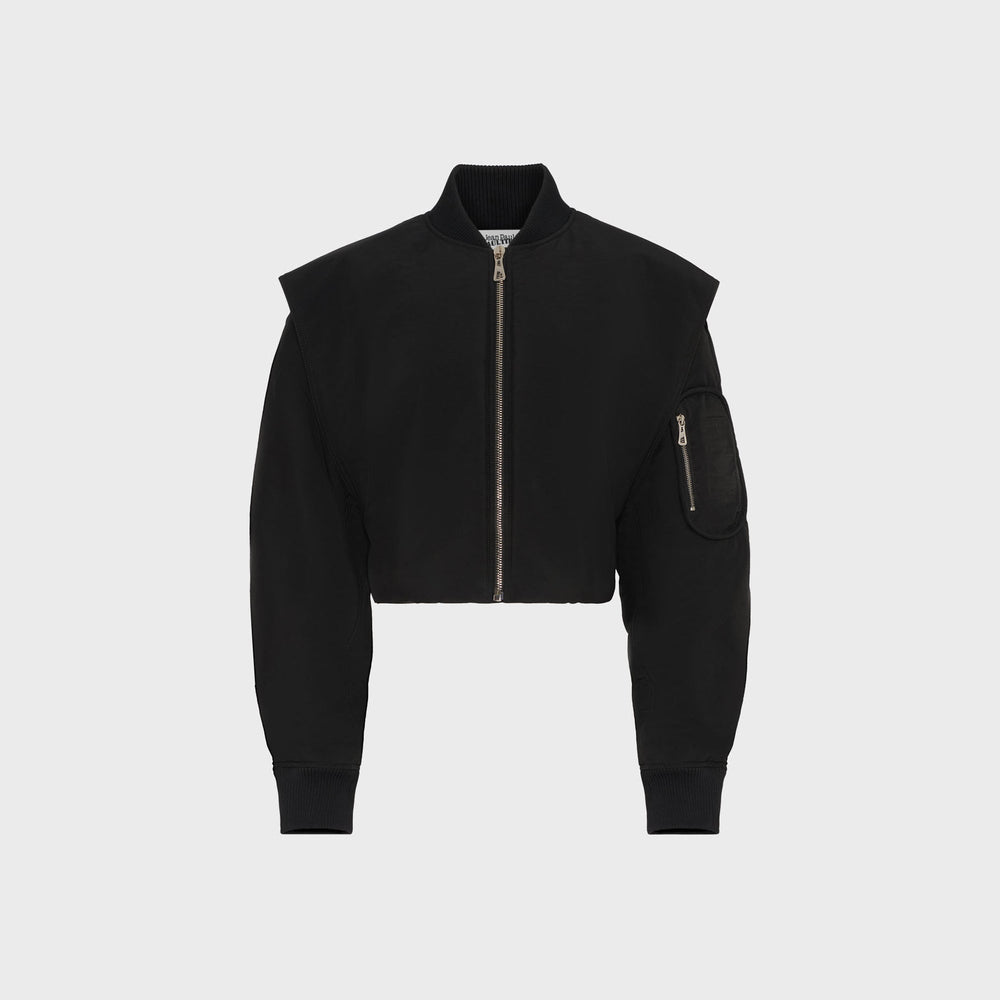 Jean Paul Gaultier Bomber With Hidden Hood Detail - Black | Kith Black