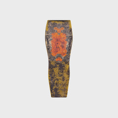 Jean Paul Gaultier Mesh Long Skirt - Printed Médaillon | Kith Printed Médaillon