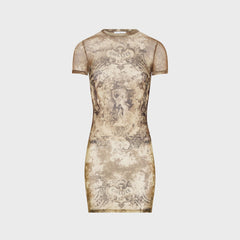Jean Paul Gaultier Mesh Short Dress - Printed Médaillon | Kith Printed Médaillon