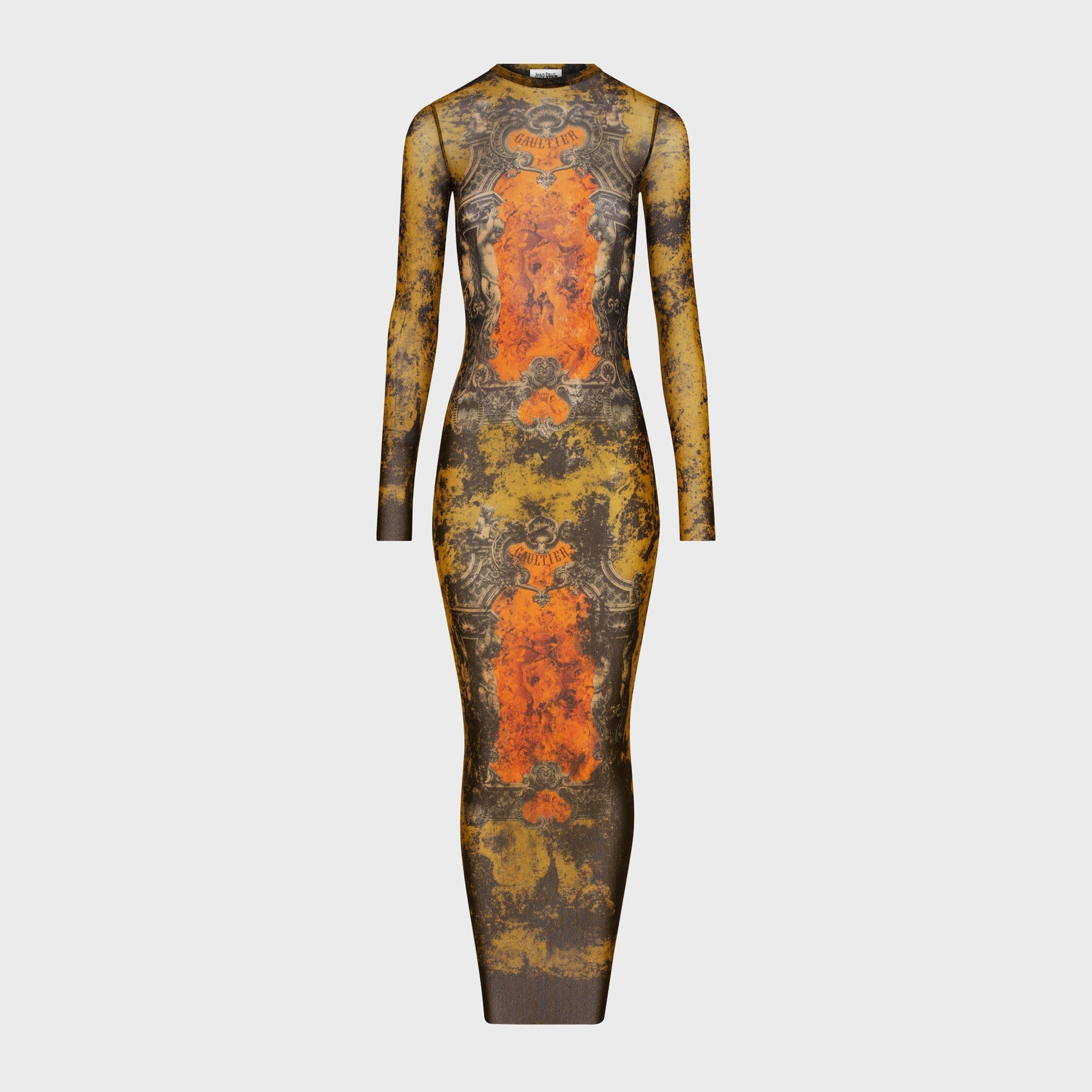 Jean Paul Gaultier Mesh Long Dress - Printed Medaillon | Kith Printed Medaillon