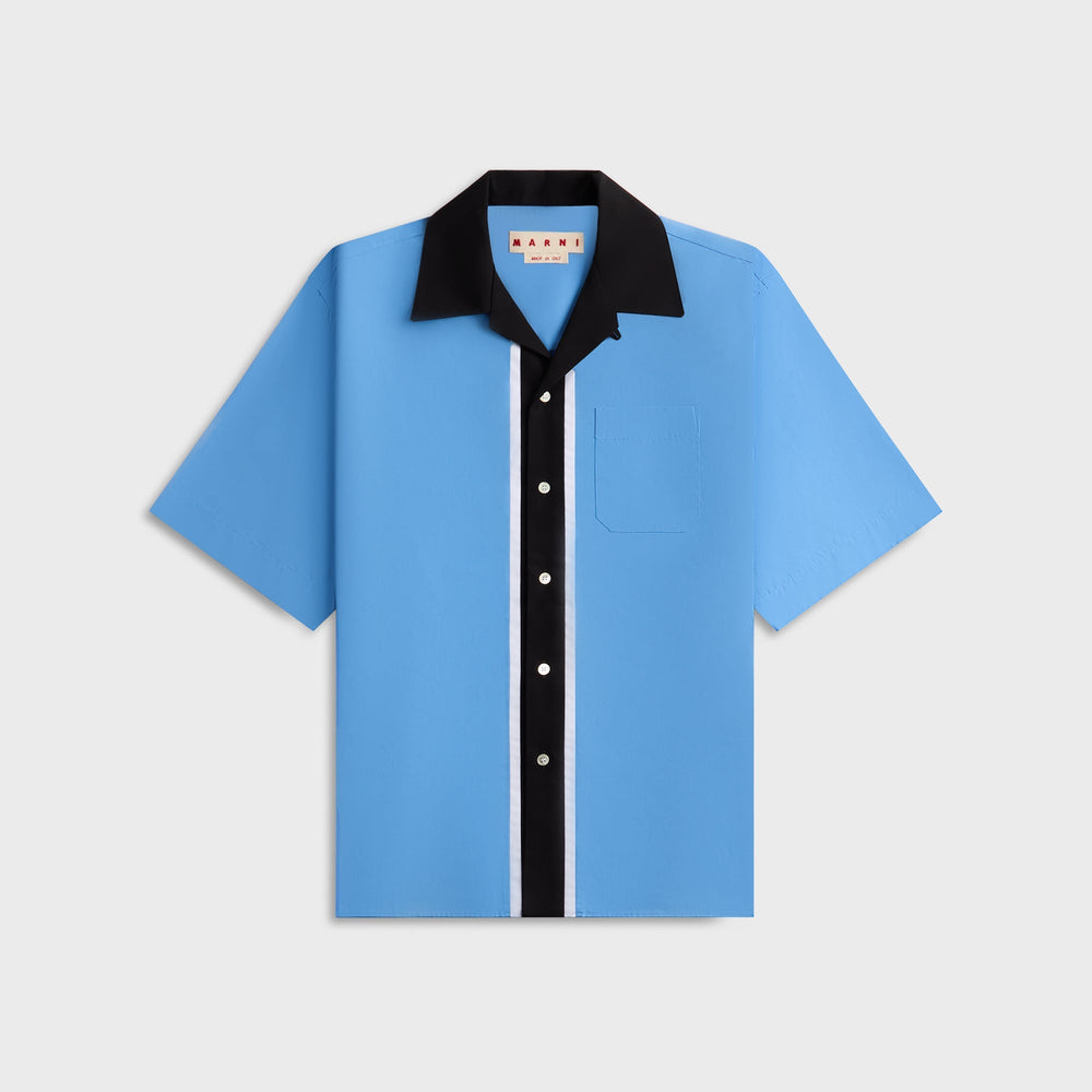 Marni Organic Cotton Poplin Short-Sleeved Bowling Shirt - Sapphire Blu | Kith Sapphire Blue