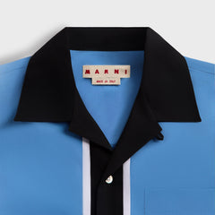 Marni Organic Cotton Poplin Short-Sleeved Bowling Shirt - Sapphire Blu | Kith Sapphire Blue