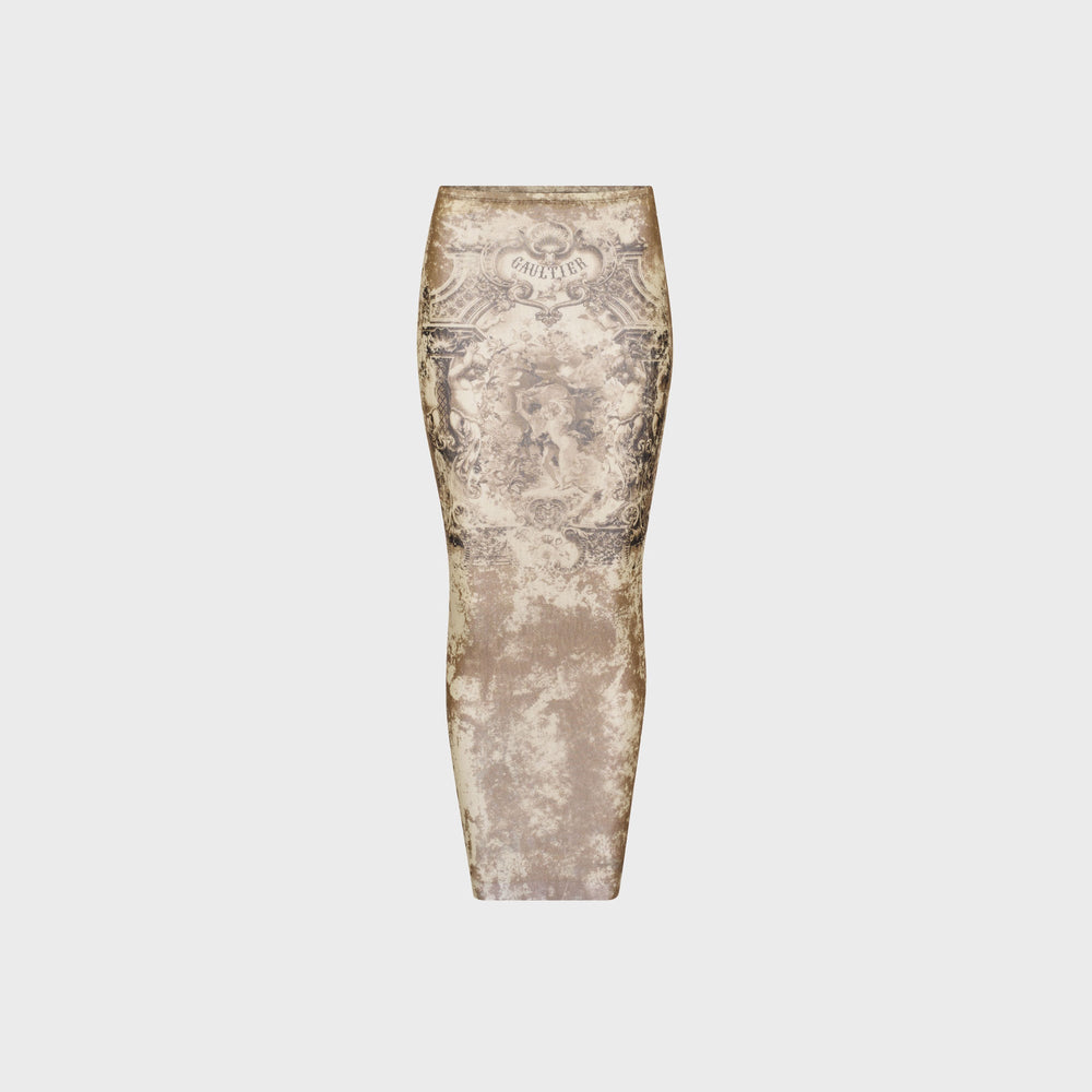 Jean Paul Gaultier Mesh Long Skirt - Printed Médaillon | Kith Printed Médaillon
