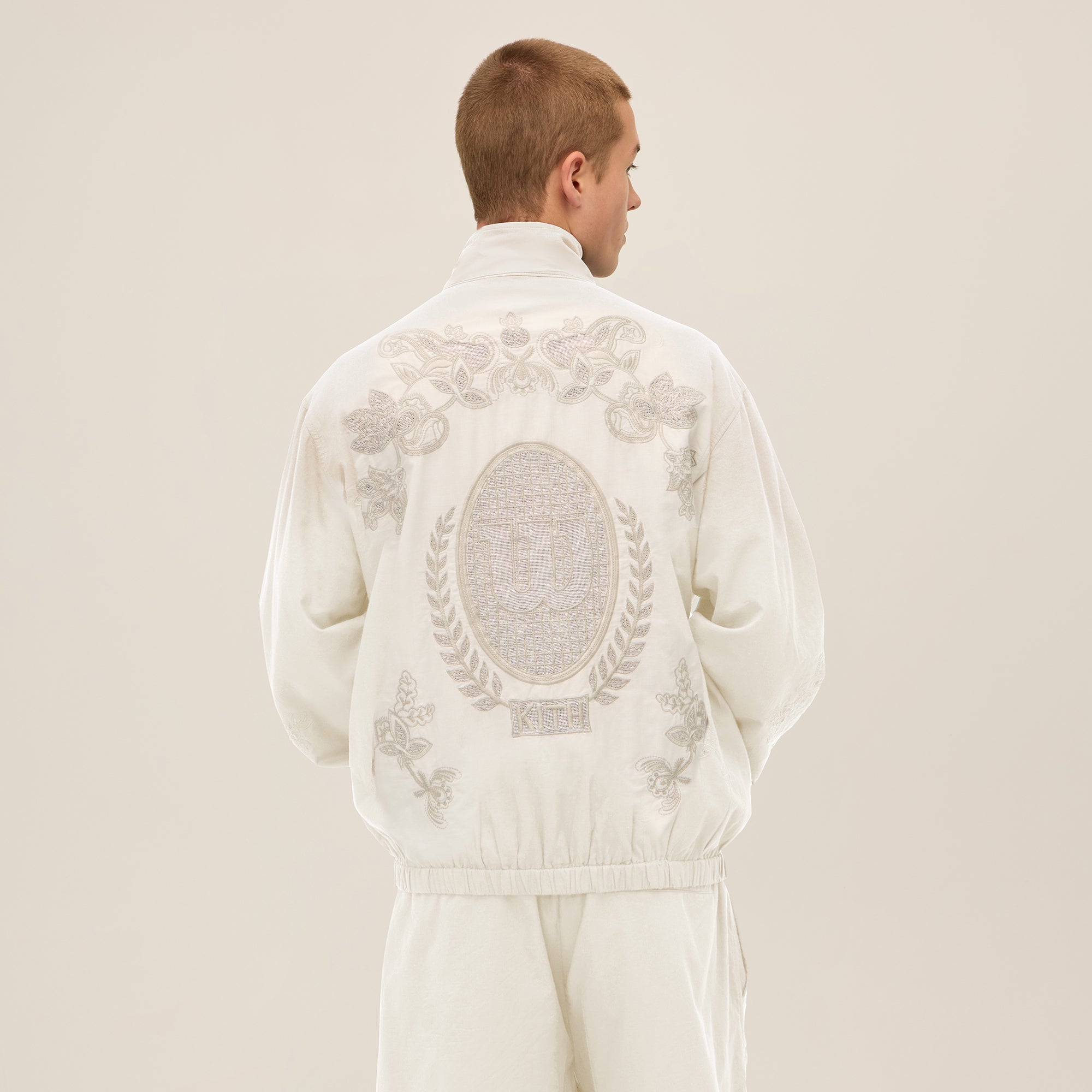Kith for Wilson Embroidered Mesh Track Jacket - White | Kith White