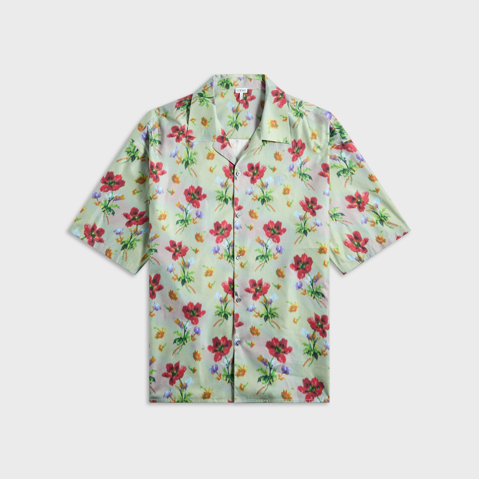 Loewe Short Sleeve Shirt - Green / Red | Kith Green / Red
