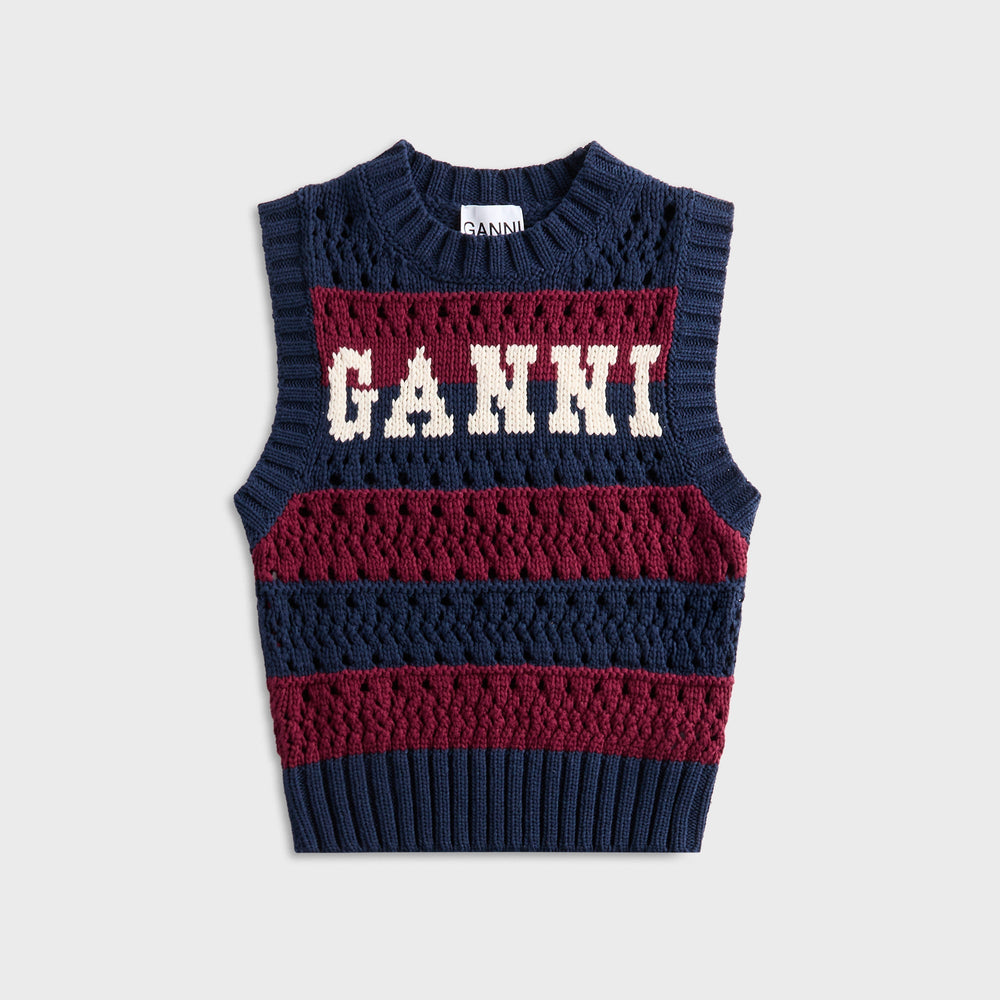 Ganni Cotton Mix Striped Vest - Multicolor | Kith Multicolor