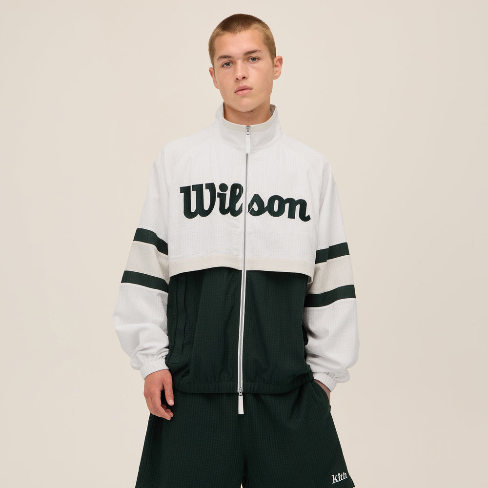 Kith for Wilson Dobby Track Jacket - White | Kith White