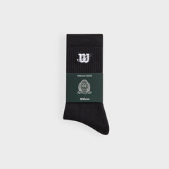 Kith for Wilson Logo Crew Socks - Black | Kith Black