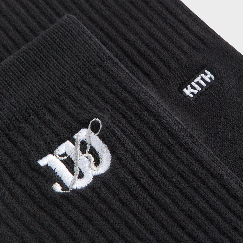 Kith for Wilson Logo Crew Socks - Black | Kith Black