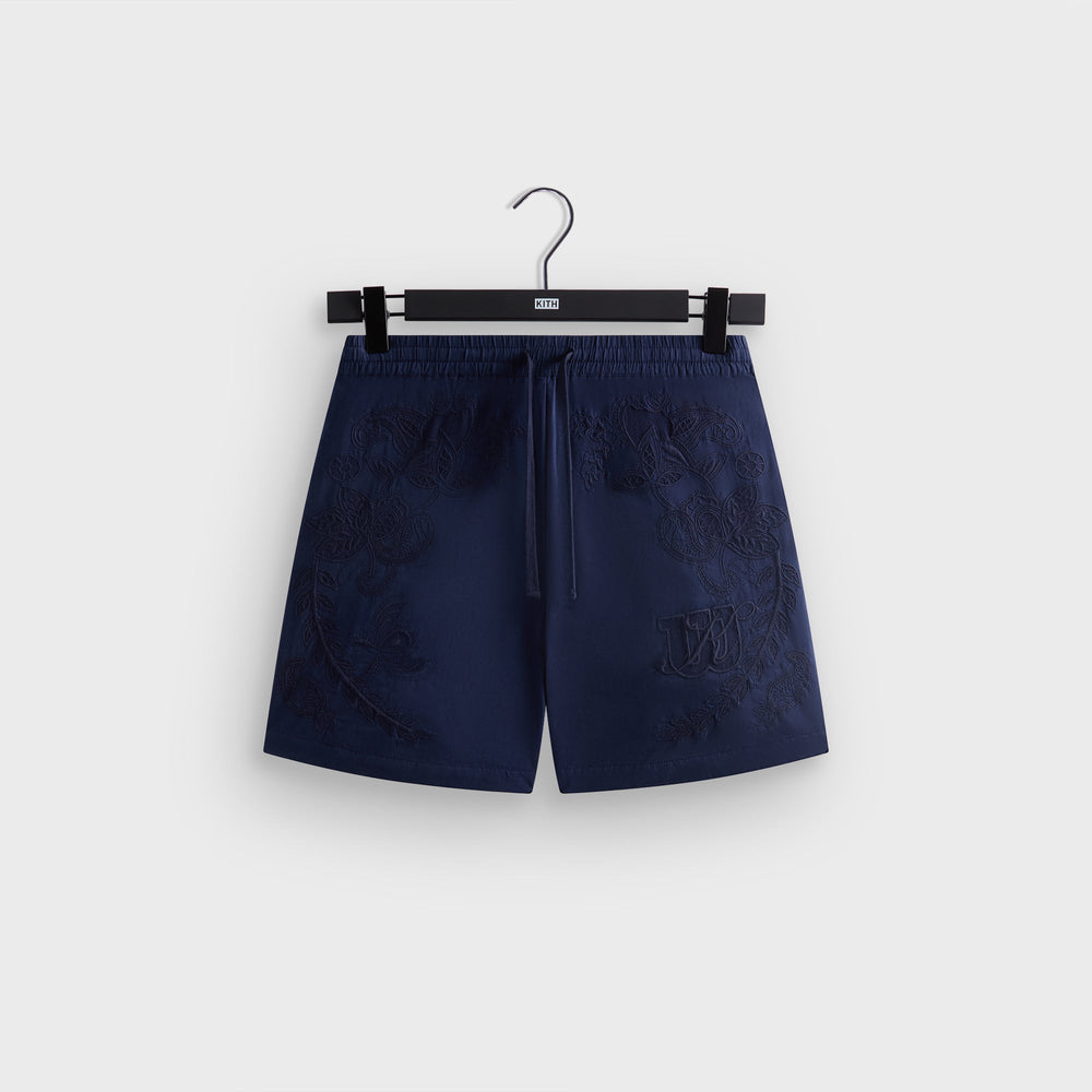 Kith for Wilson Embroidered Mesh Active Short - Nocturnal | Kith Nocturnal