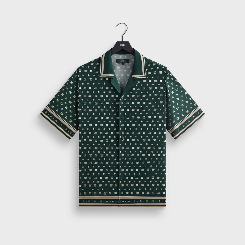 Kith for Wilson Silk Lyocell Thompson Camp Collar Shirt - Stadium | Kith Stadium