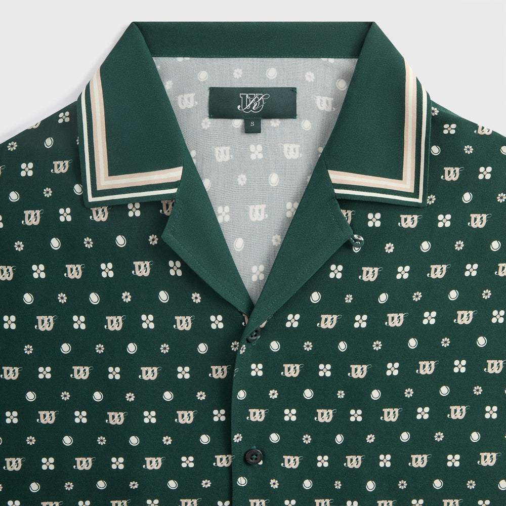 Kith for Wilson Silk Lyocell Thompson Camp Collar Shirt - Stadium | Kith Stadium
