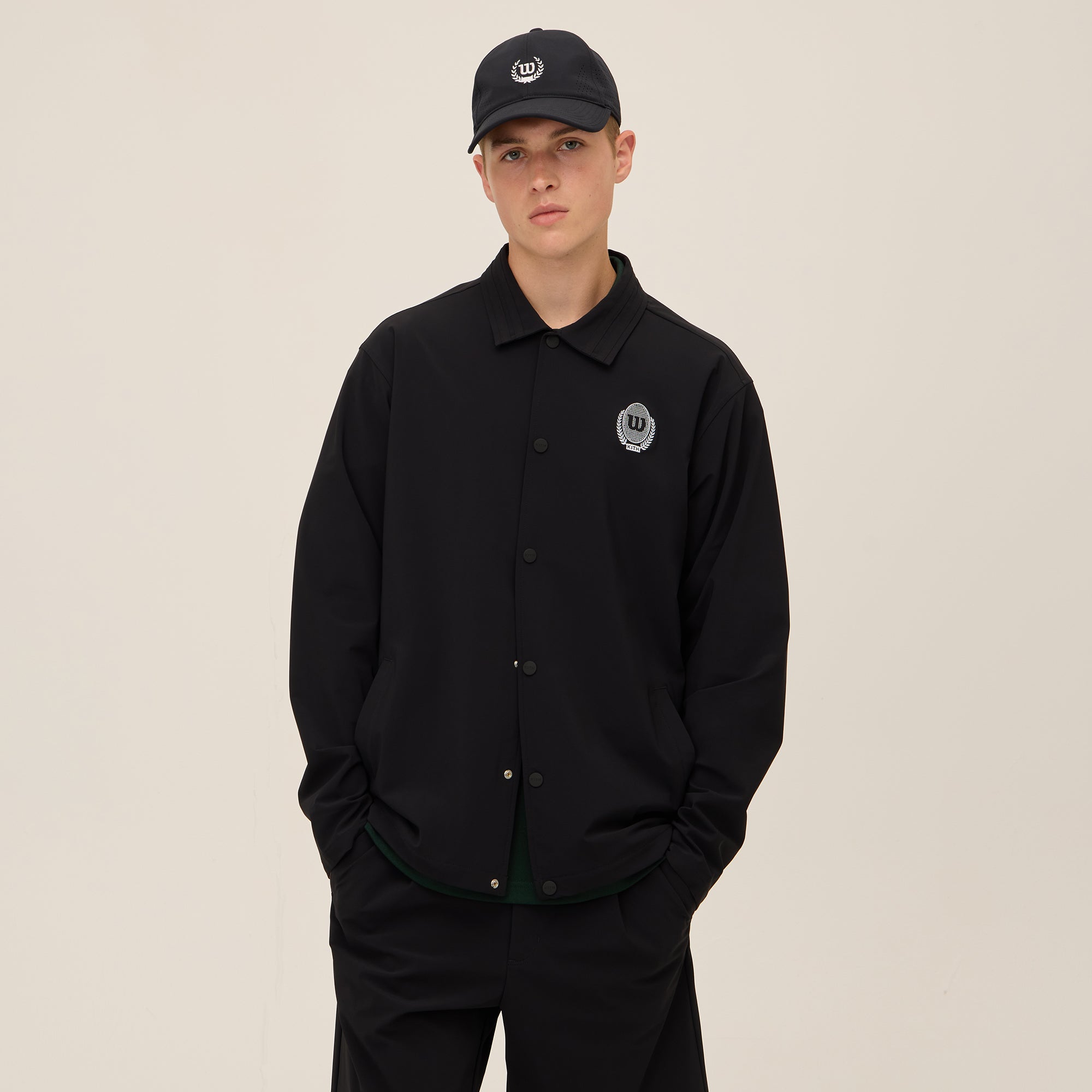 Kith for Wilson Coaches Jacket - Black | Kith Black
