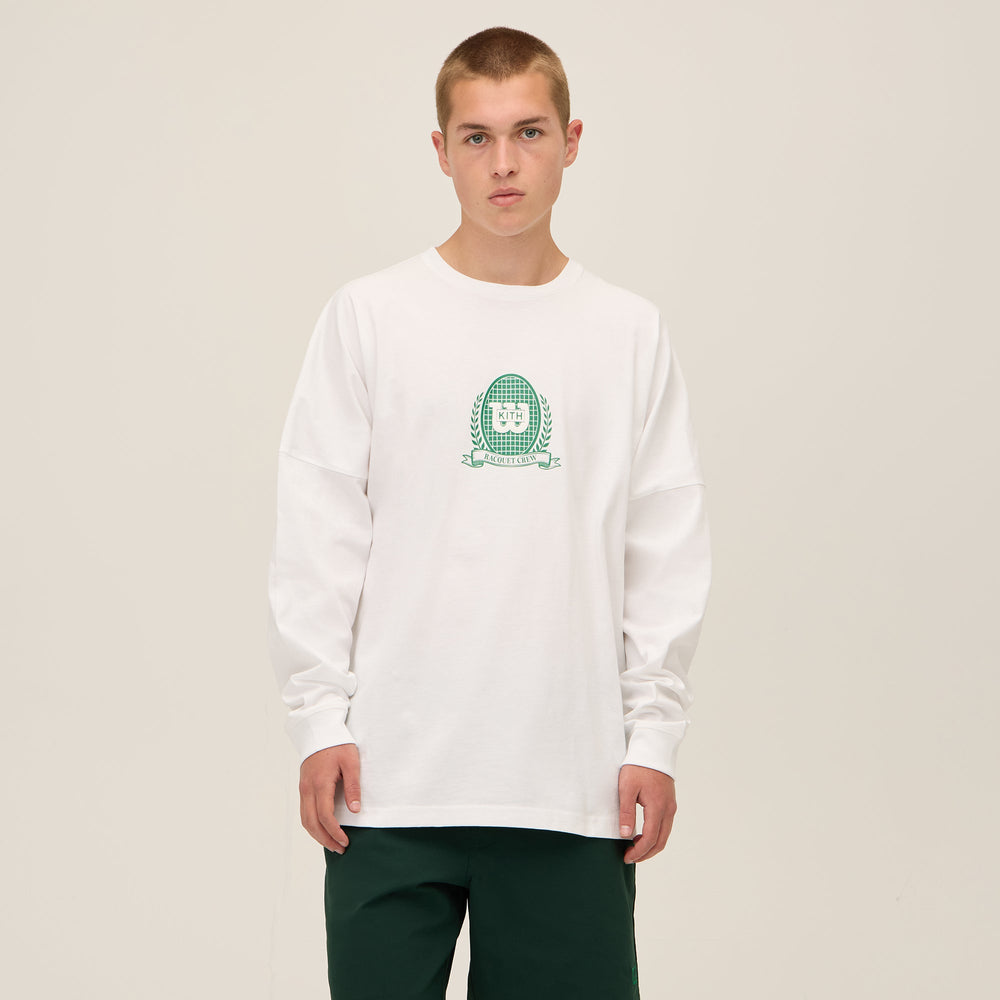Kith for Wilson Crest Ramble Long Sleeve Tee - White | Kith White