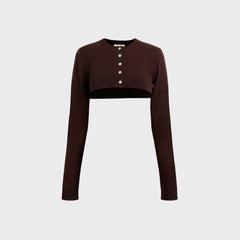 Sandy Liang Chip Cardigan - Brown | Kith Brown
