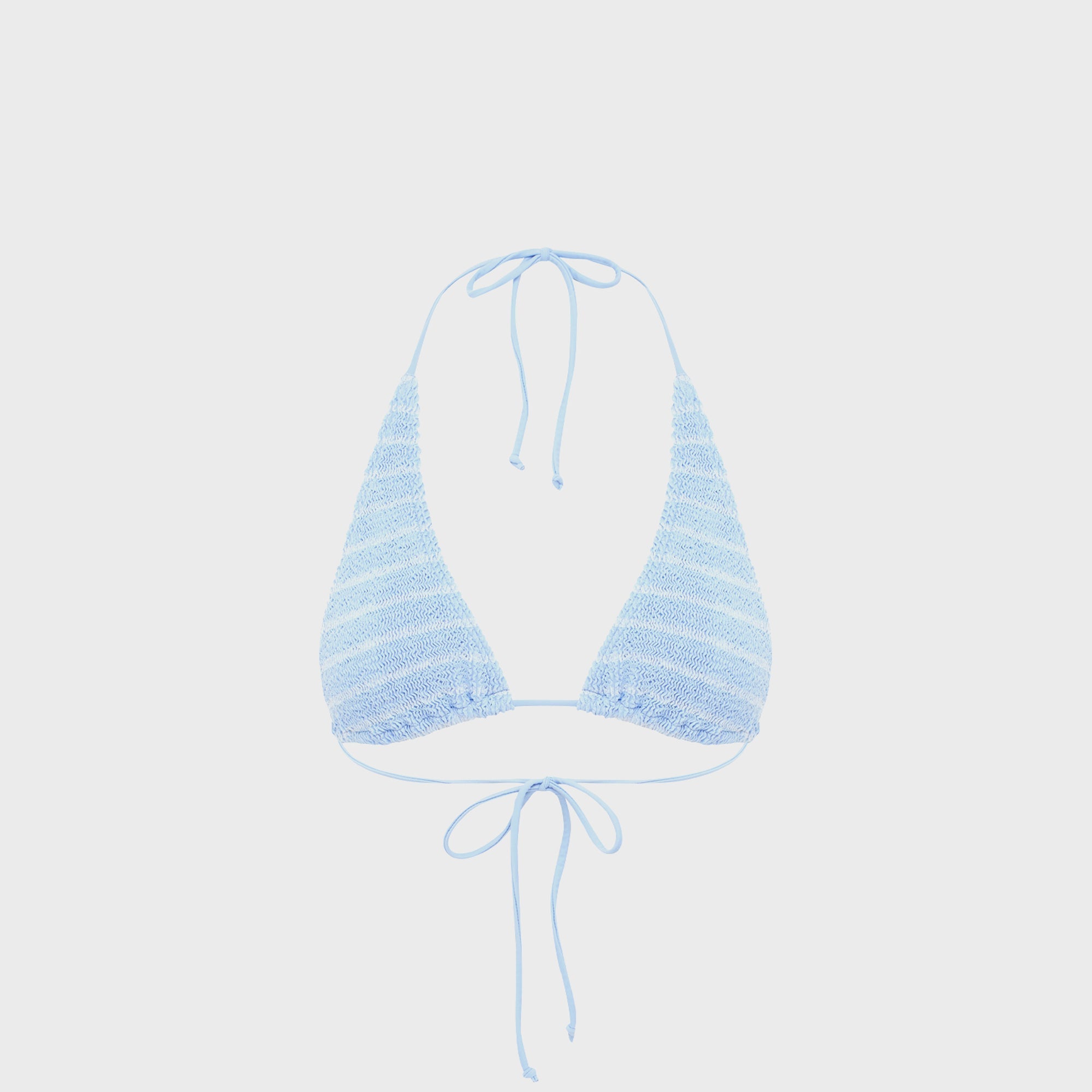 Bond Eye Sofie Triangle Bikini Top - Powder Blue Stripe | Kith Powder Blue Stripe