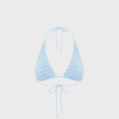 Bond Eye Sofie Triangle Bikini Top - Powder Blue Stripe | Kith Powder Blue Stripe