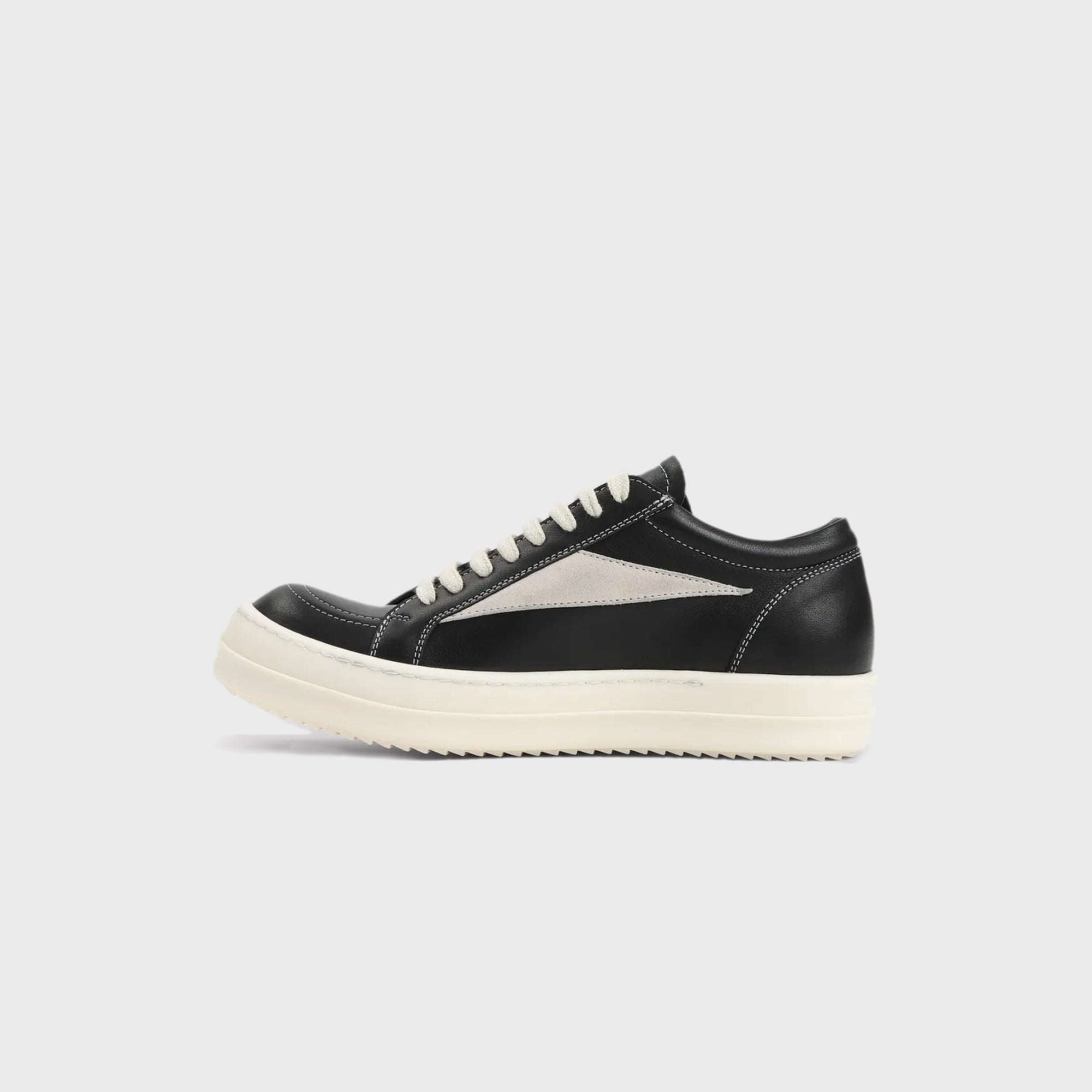 Rick Owens Vintage Sneakers Scarpe In Pelle - / Black / Milk / Milk | Kith / Black / Milk / Milk