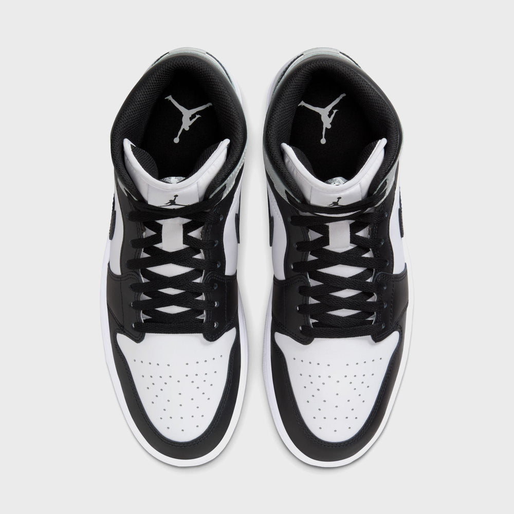 Jordan Air Jordan 1 Mid - White / Black / Light Smoke Grey | Kith White / Black / Light Smoke Grey