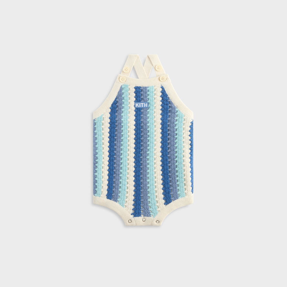 Kith Baby Open Knit Romper - Blue Skies | Kith Blue Skies