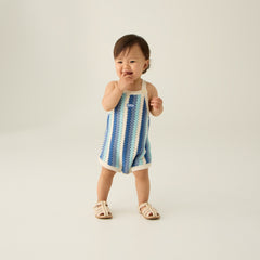 Kith Baby Open Knit Romper - Blue Skies | Kith Blue Skies