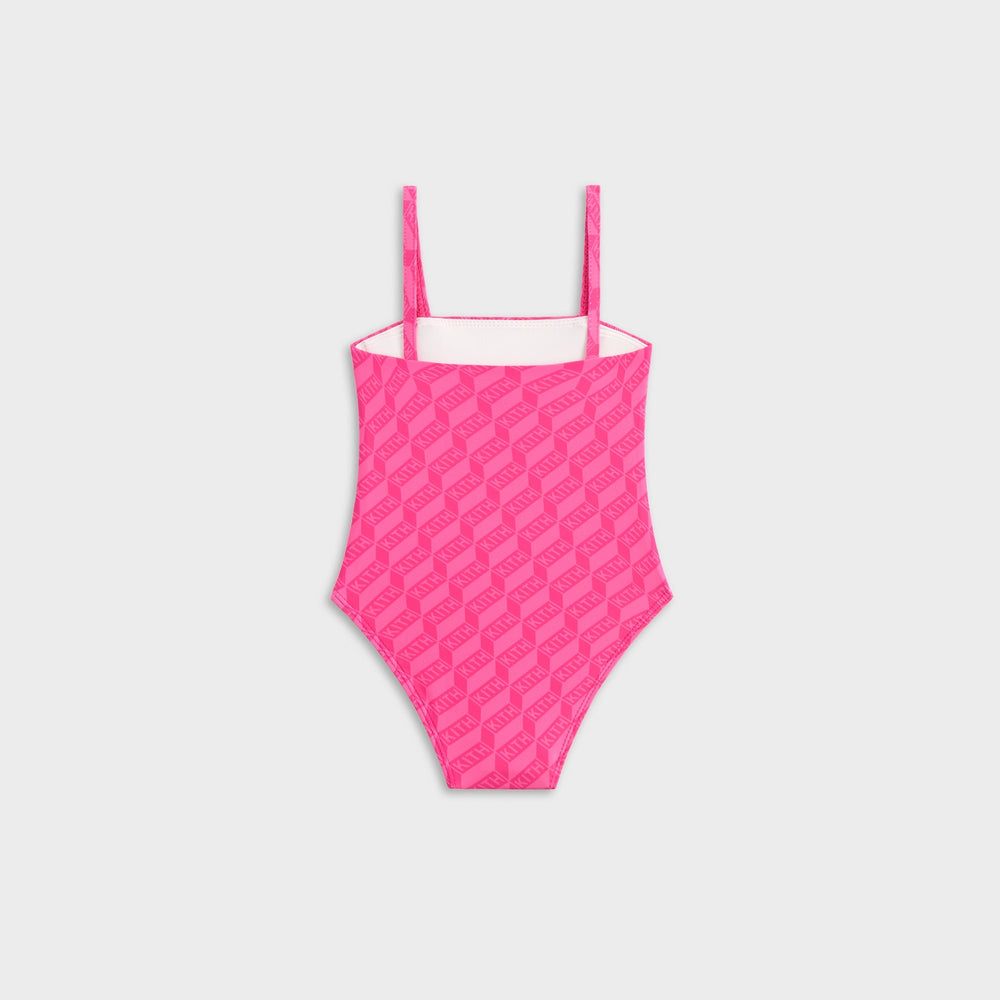 Kith Baby Monogram Audrey One-Piece Swim Suit - Zinnia | Kith Zinnia