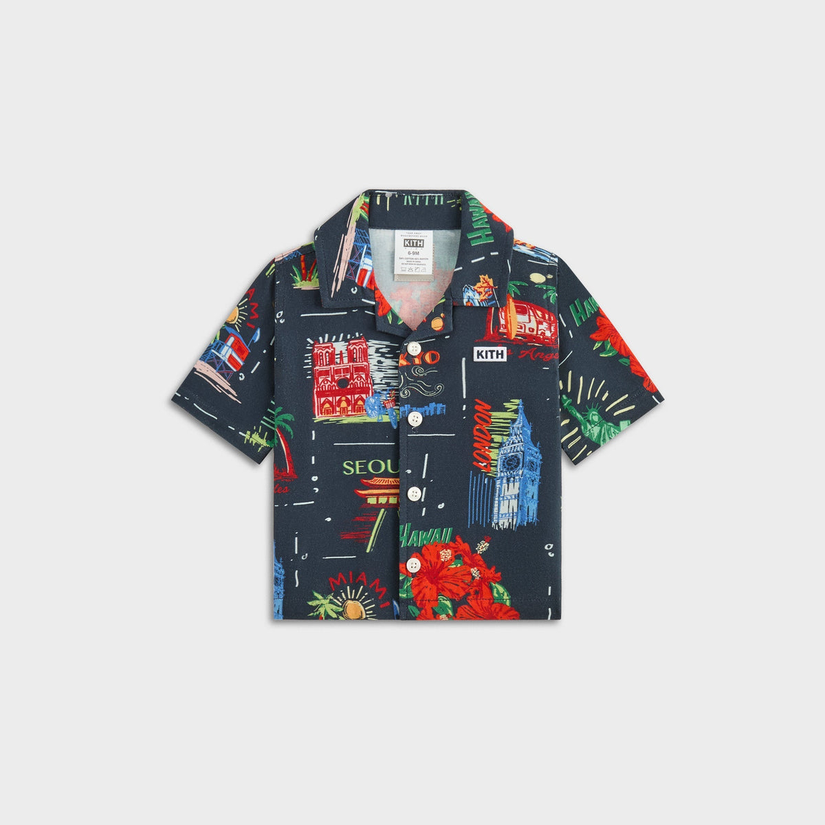 Kith Baby Souvenir Stamp Thompson Camp Shirt - Nocturnal | Kith Nocturnal