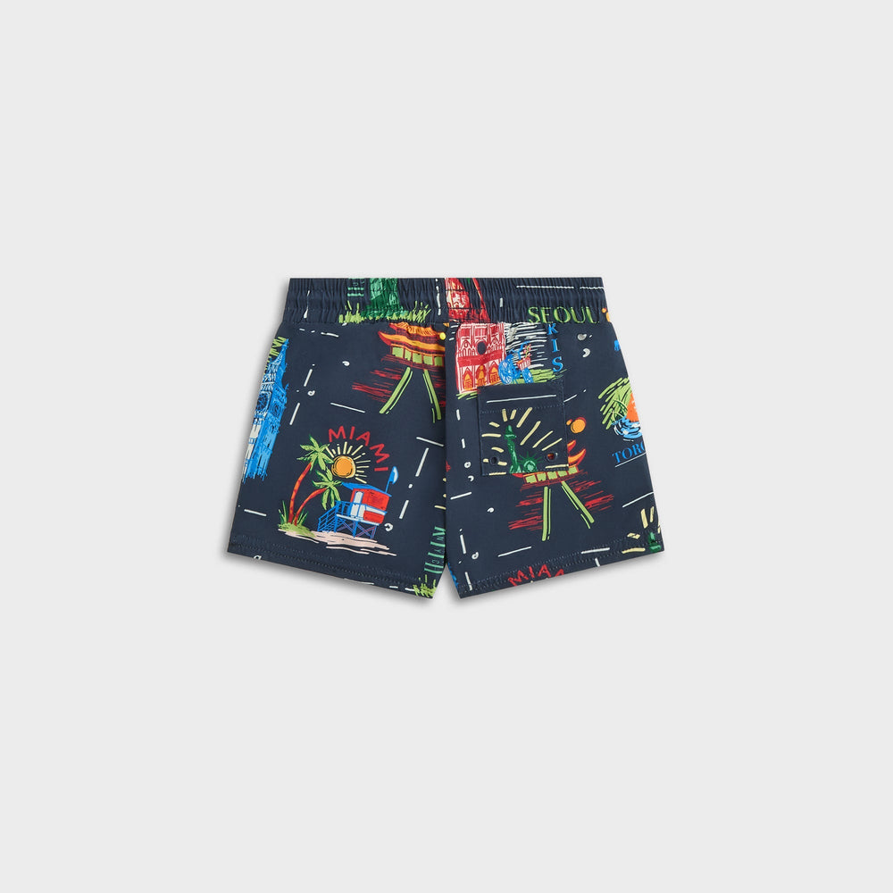 Kith Baby Souvenir Stamp Kai Swim Trunk - Nocturnal | Kith Nocturnal