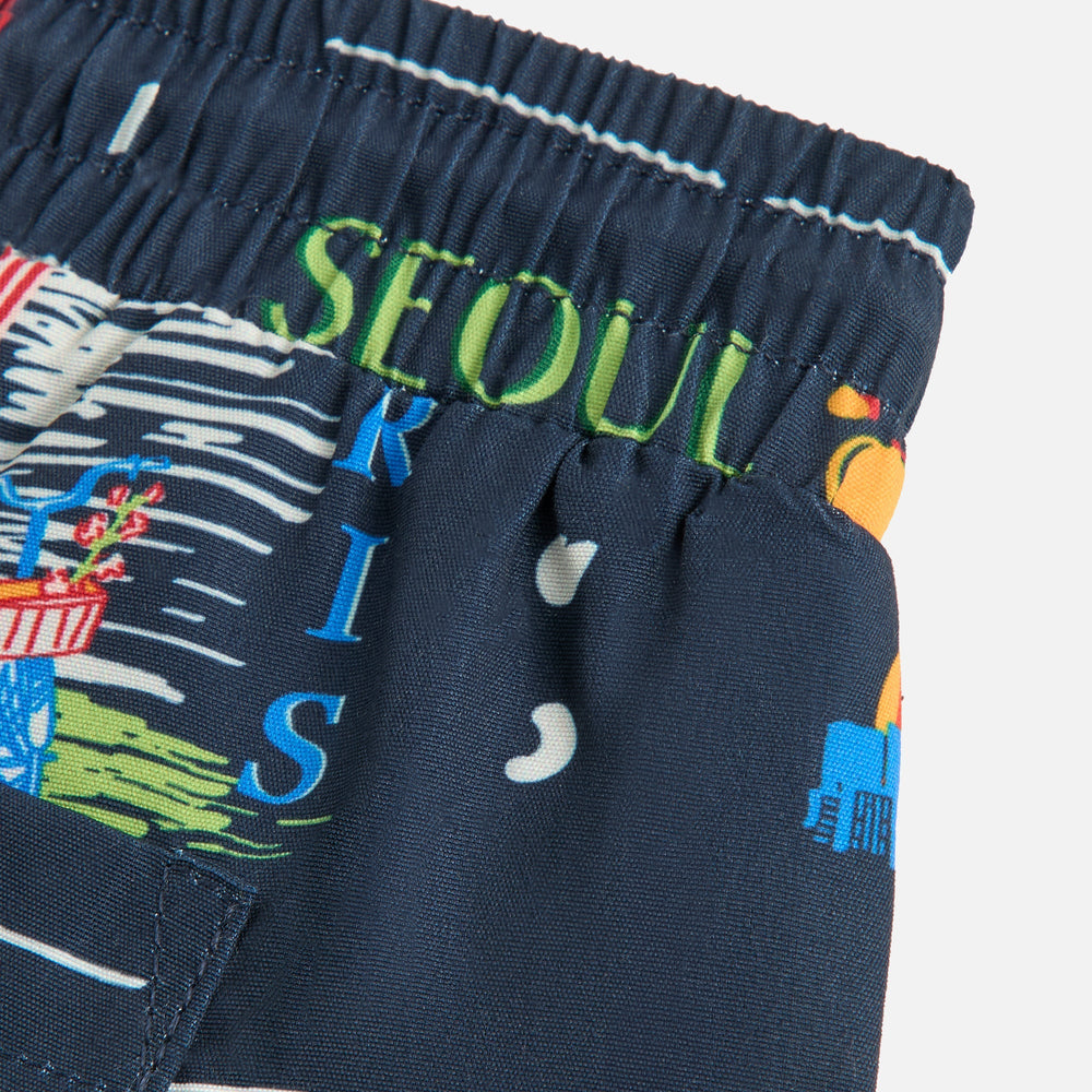 Kith Baby Souvenir Stamp Kai Swim Trunk - Nocturnal | Kith Nocturnal