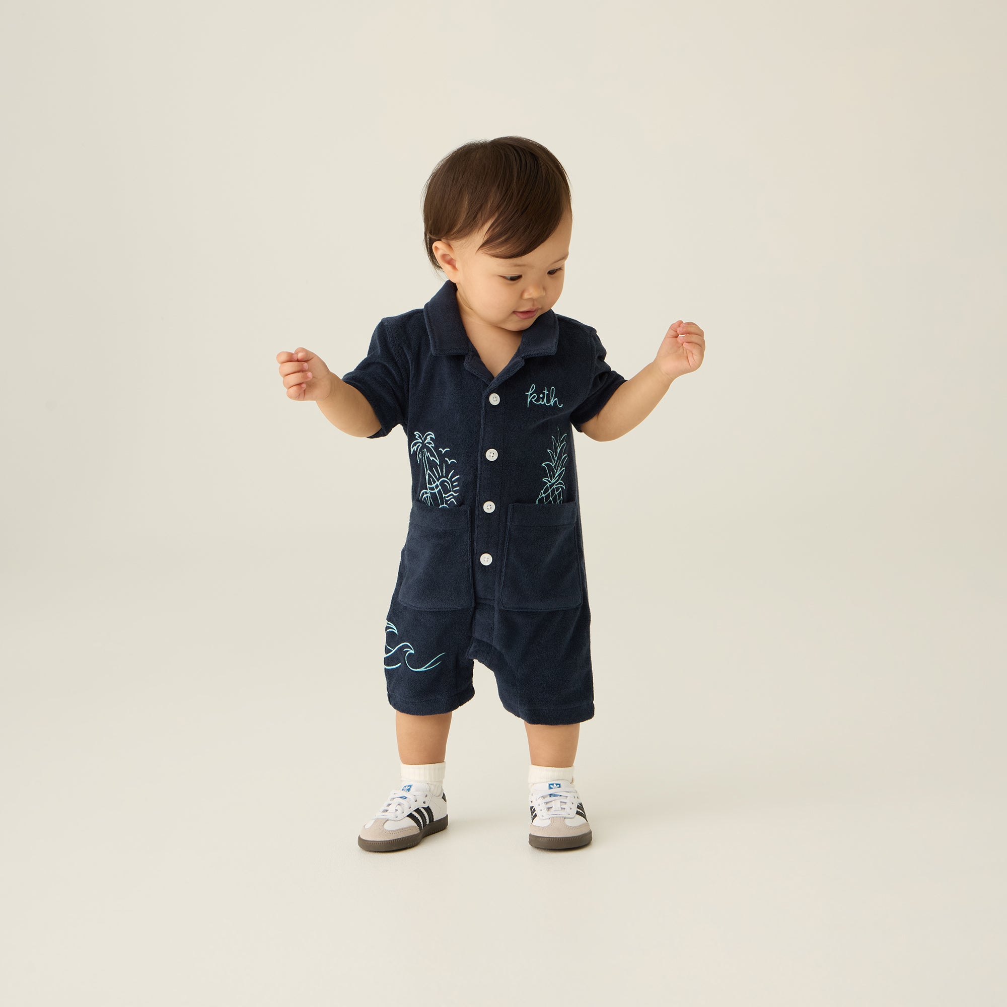 Kith Baby Novelty Terry Belmont Coverall - Nocturnal | Kith Nocturnal