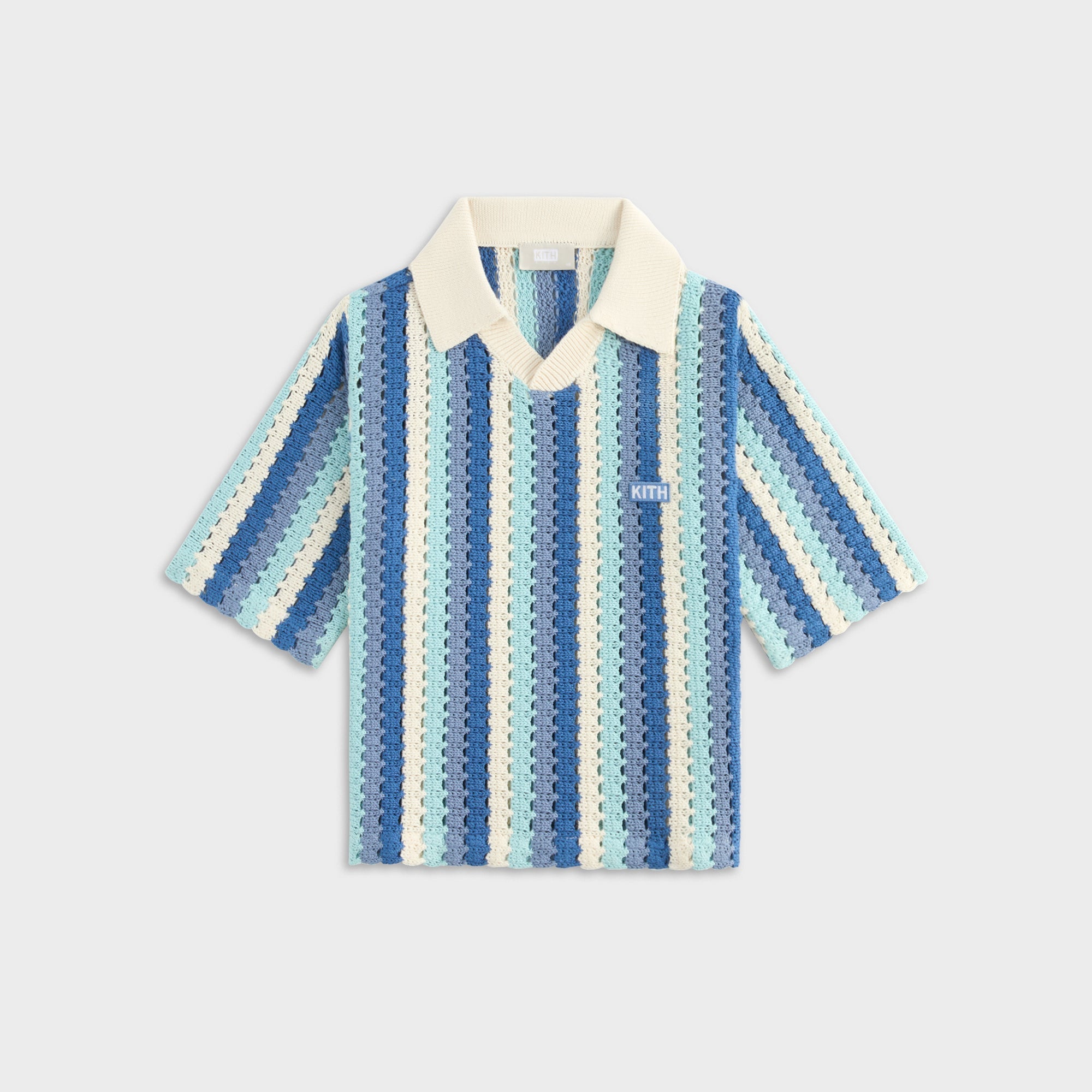 Kith Kids Open Knit Pullover Polo - Blue Skies | Kith Blue Skies