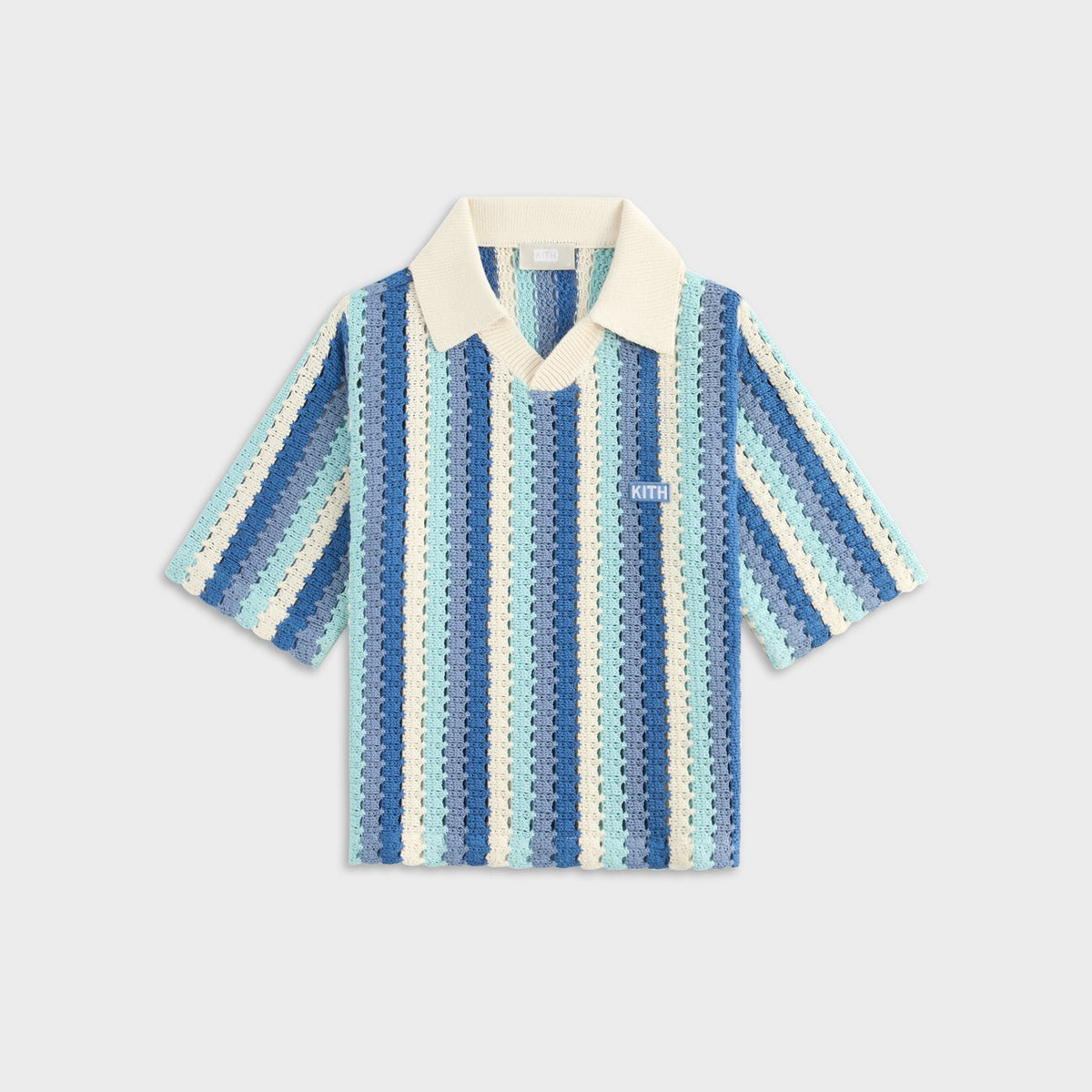 Kith Kids Open Knit Pullover Polo - Blue Skies | Kith Blue Skies