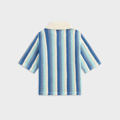 Kith Kids Open Knit Pullover Polo - Blue Skies | Kith Blue Skies