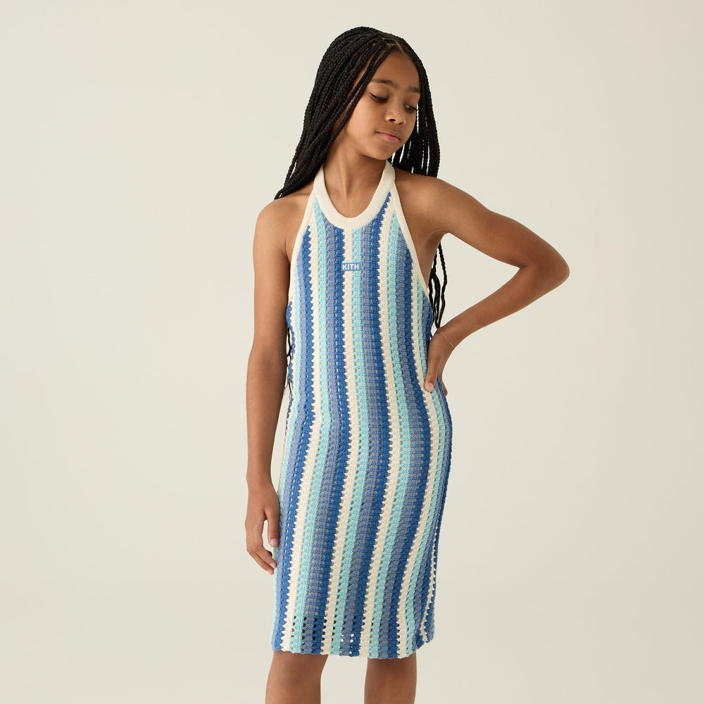 Kith Kids Open Knit Rivera Dress - Blue Skies | Kith Blue Skies