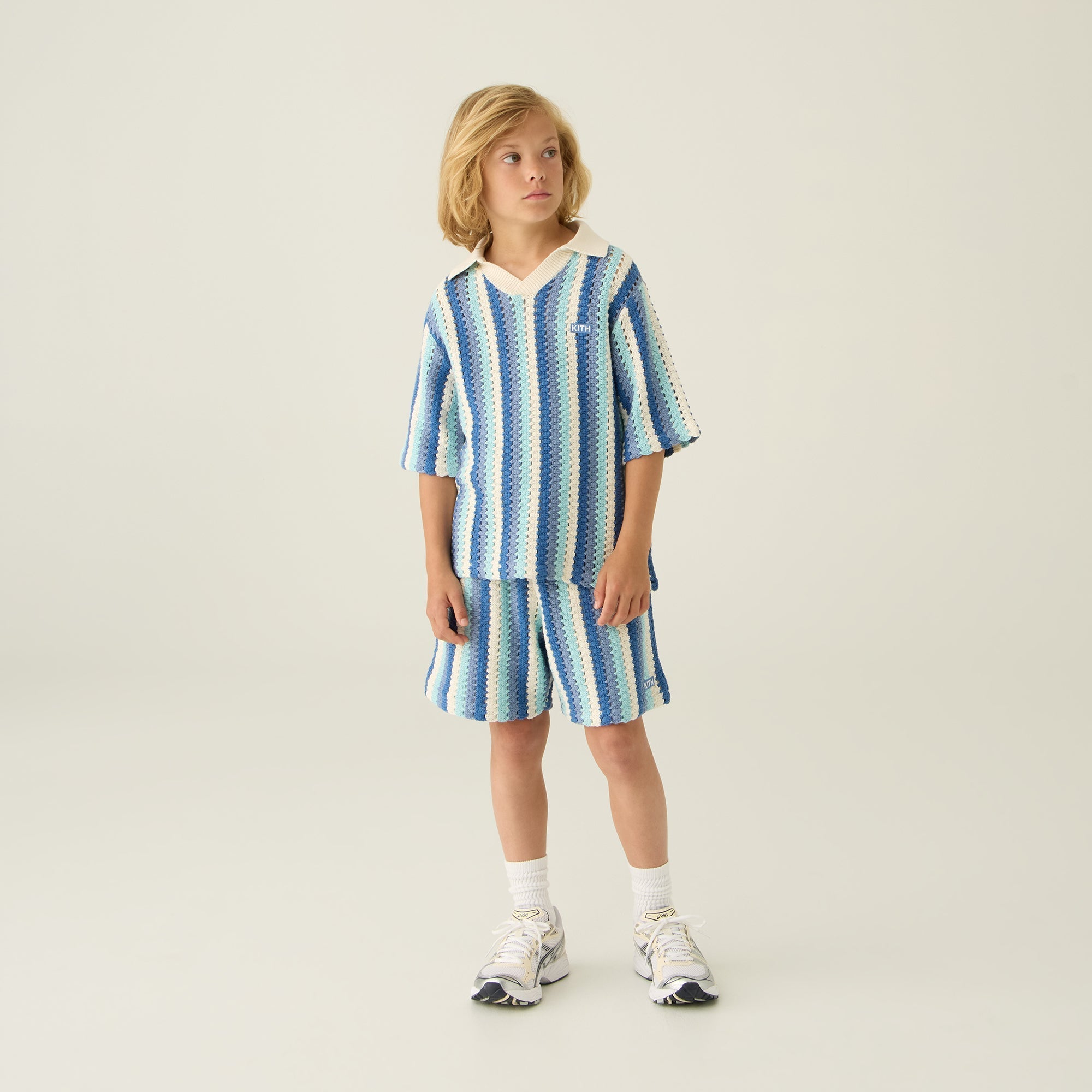 Kith Kids Open Knit Camp Short - Blue Skies | Kith Blue Skies