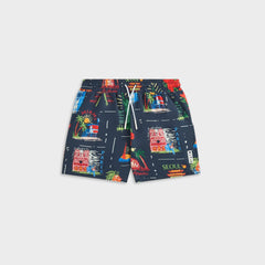 Kith Kids Souvenir Stamp Kai Swim Trunk - Nocturnal | Kith Nocturnal